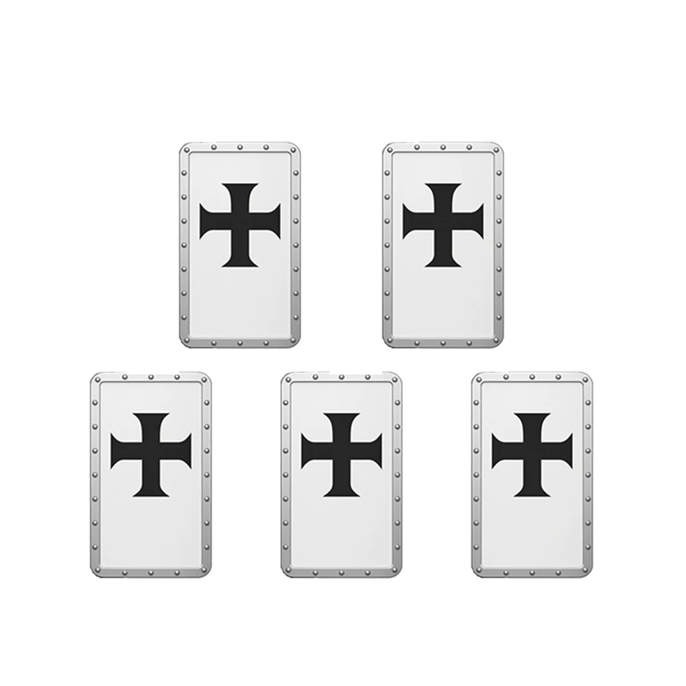 MOC القرون الوسطى الحرب العسكرية فارس الجيش درع الأسلحة الملابس الخوذات اللبنات المحارب السيف الرمح الطوب لعب الاطفال الهدايا #5