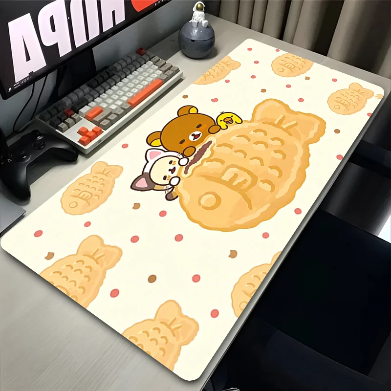 Purple Starry Sky Mouse Pad Cute cartoon Desk Mat PC Computer Accessories K-Korilakkuma R-Rilakkuma Mousepad Gamer Keyboard Pad