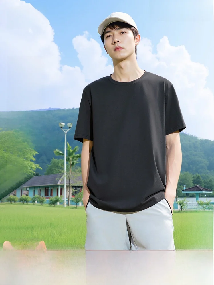 

Мужская футболка Snow Mid Flng Cool Sensation с коротким рукавом, повседневная спортивная одежда для активного отдыха, летняя легкая футболка с круглым вырезом