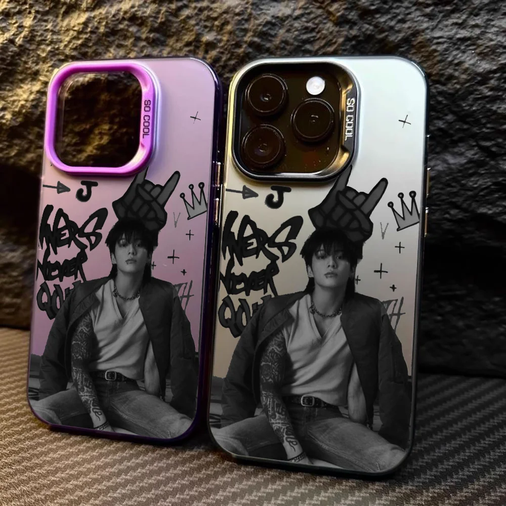 Kpop J-JungKookS-S Phone Case For iPhone16,15,14,13,12,11,Mini,Pro,MAX Candy Matte Shockproof Back Cover