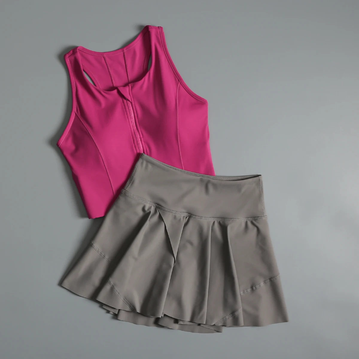 Traje deportivo de tenis para mujer, traje de yoga de secado rápido, chaleco, entrenamiento de Pilates, fitness, moda, falda ajustada de bádminton