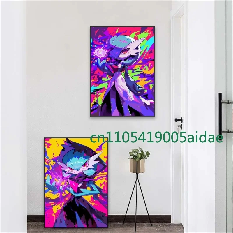

Japan Cartoon Pokemon Gardevoir Anime Style Picture Canvas Painting Wall Art Prints Print Home Living Room HD Poster Decor Wall