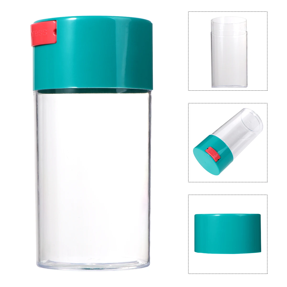 

2 Pcs Sealed Jar Flour Food Storage Container Airtight Grains Tank Snack Holder Vacuum