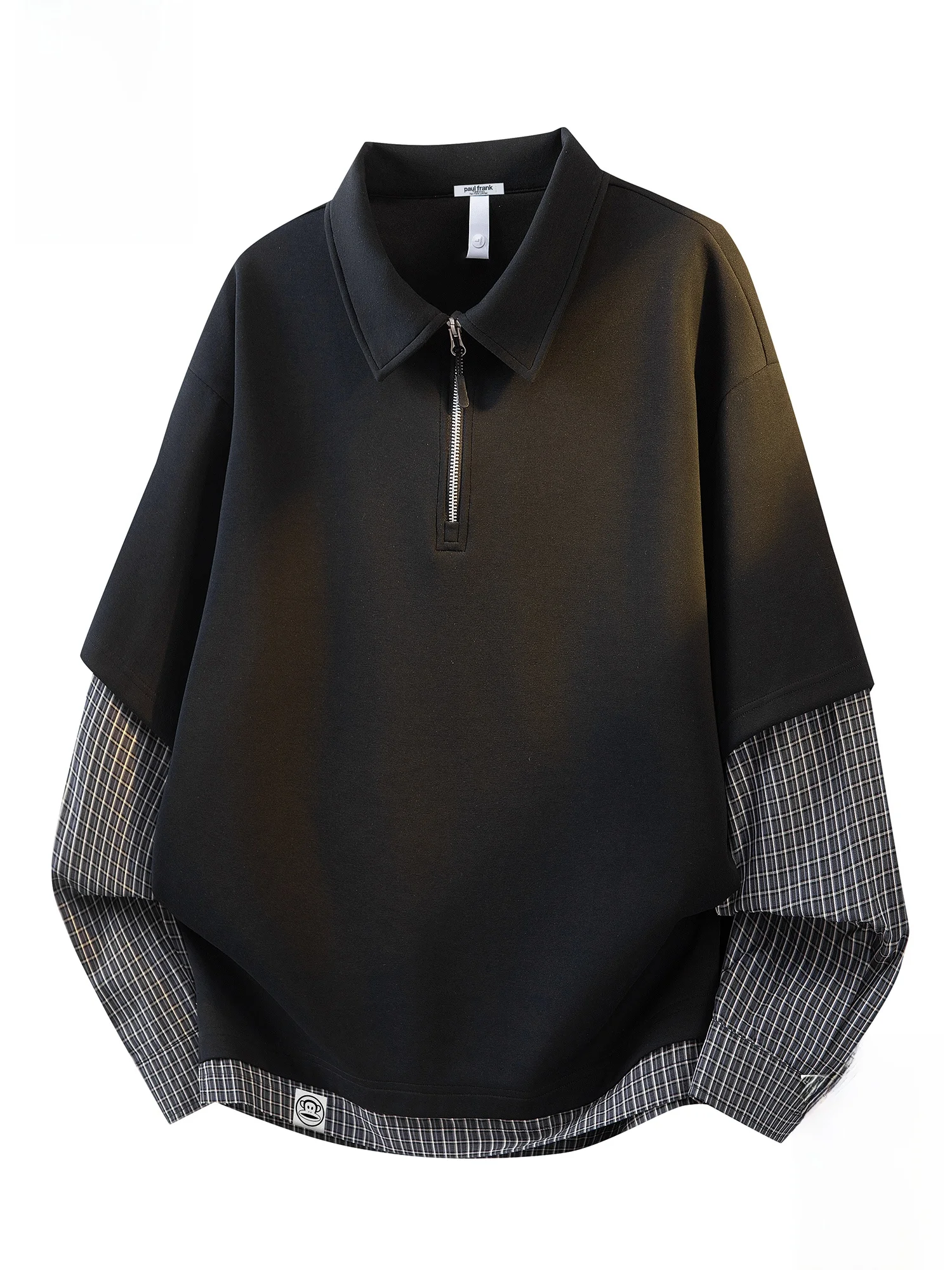 

Мужская толстовка Paul Frank Spring American Plaid с воротником-стойкой, свободного кроя, на молнии, с модным принтом обезьяны, из смесовой хлопковой ткани