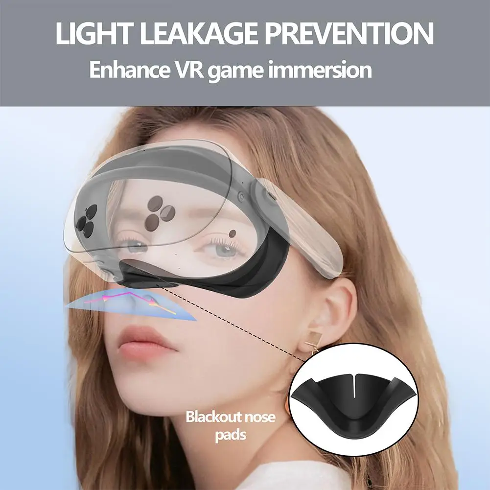 Vr Silicone Face Cover For Meta Quest 3s Light Leakage-proof Replacement Sweat-proof Face For Quest 3s Accessoies U1k1