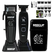 Professional Black BRDCLIP 106 DK078 609 Hair Clipper High Motor Electric Cordless Trimmer DLC Blade Charging Base Barbeador Men