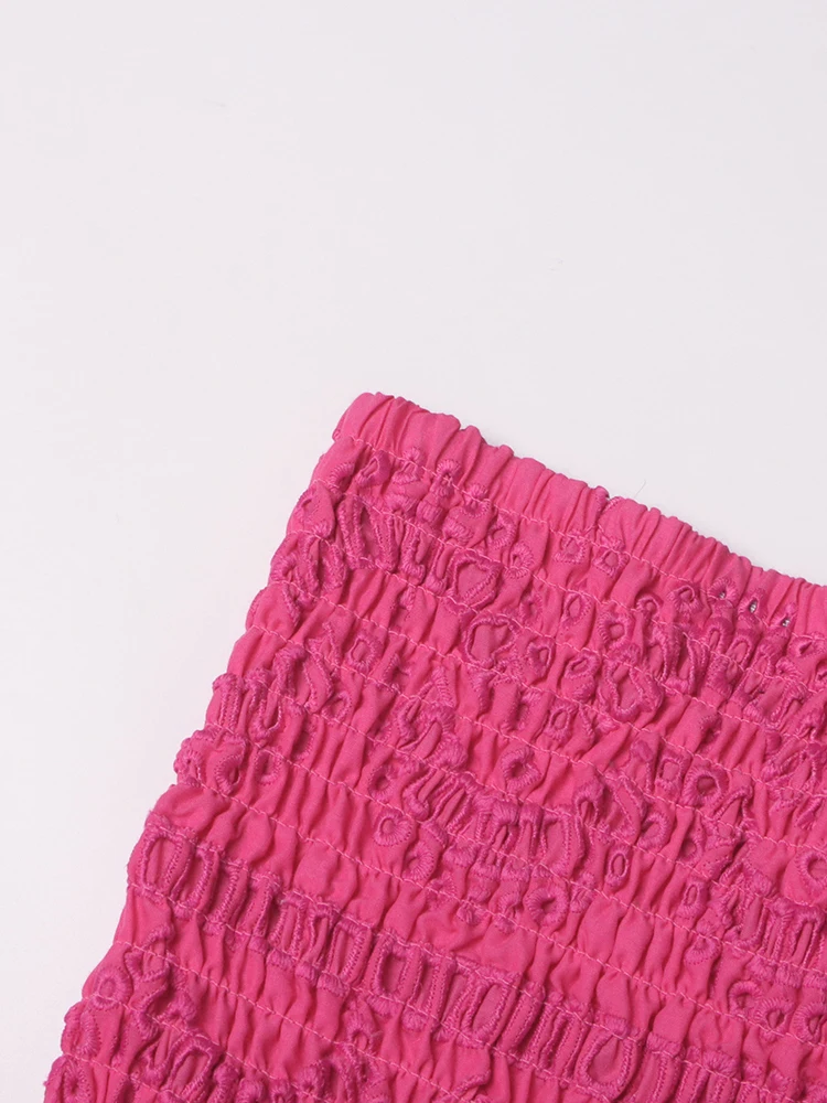 Sexy Patchwork Rüschen Stickerei Mini kleider für Frauen träger los ärmellose rücken freie hohe Taille abnehmen Kleid weiblichen Sommer