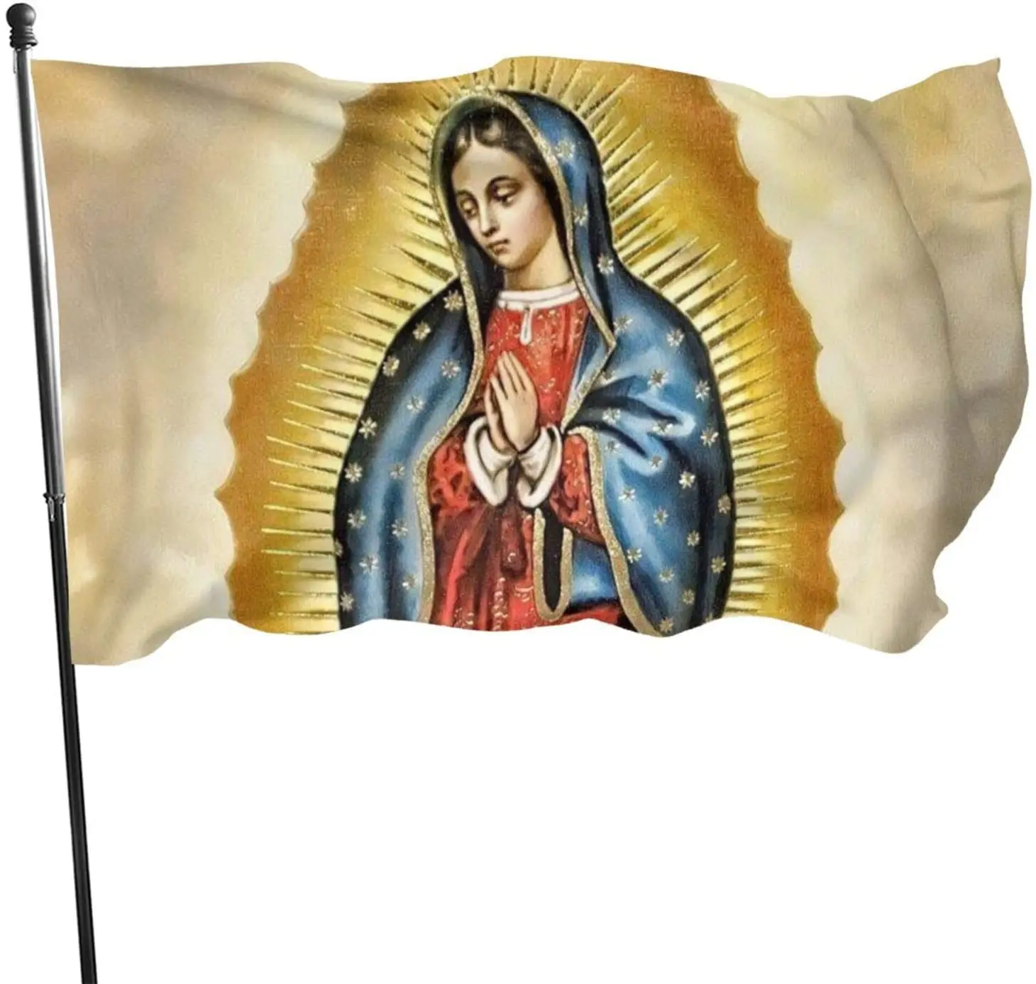 Virgin Mary Our Lady of Guadalupe Flag Outdoors 3x5 Feet Banner Breeze Flag Fade Resistant Garden Flag