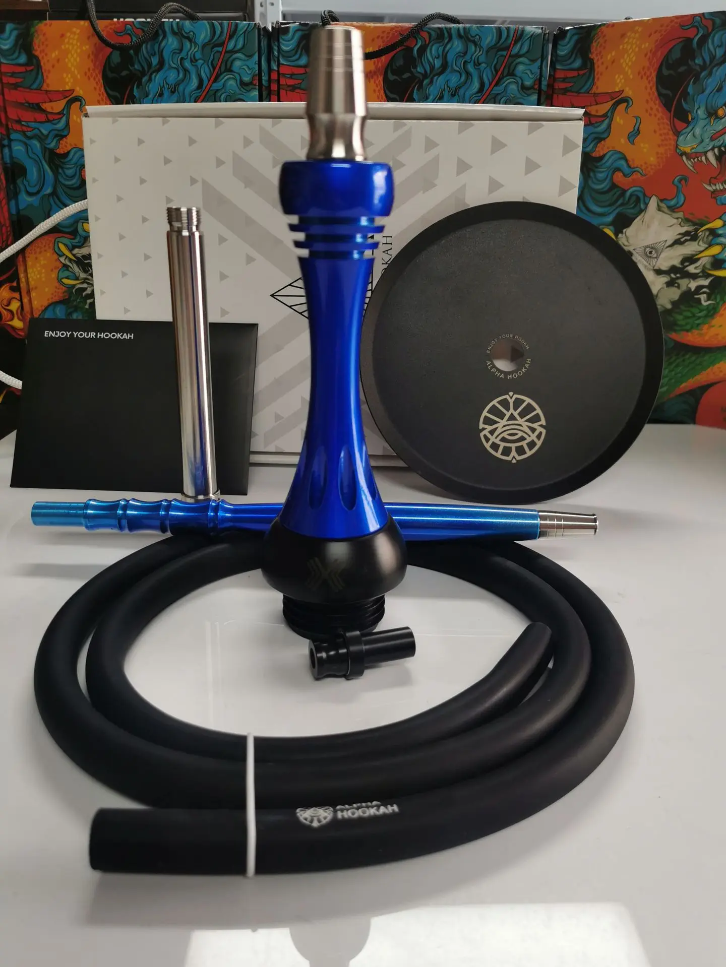 نسخة جديدة عالية الجودة شعبية الشيشة الروسية الفولاذ المقاوم للصدأ تشيتشا الروسية نموذج X ألفا X الشيشة ألفا الشيشة مع صندوق هدية