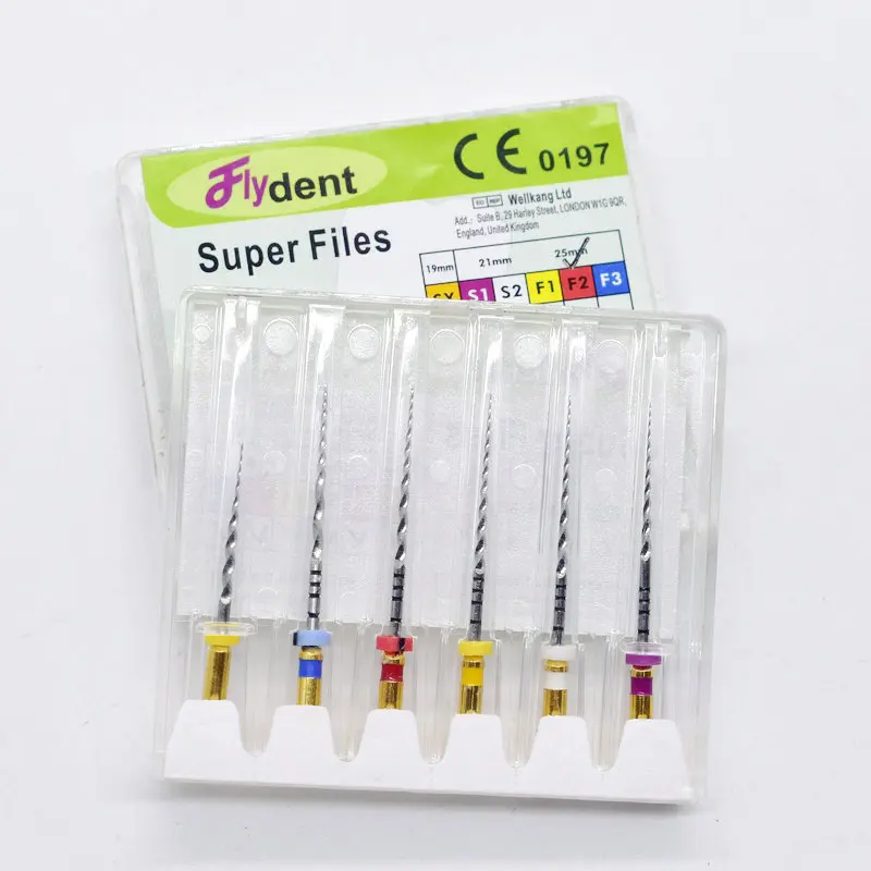 Dental Super Files Endo Rotary Files Endodontic Niti Files 21Mm 25Mm Nickel Titainium Instrument Sx-F3 Dentistry