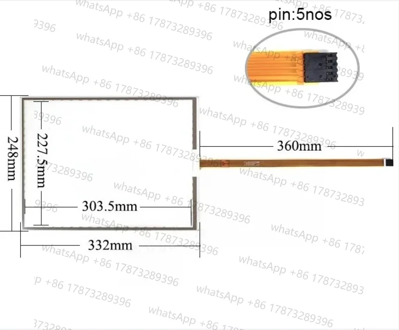 panneau-tactile-en-verre-avec-numeriseur-pour-ecran-tactile-t150s-5ra001x-0a28r0-200fh