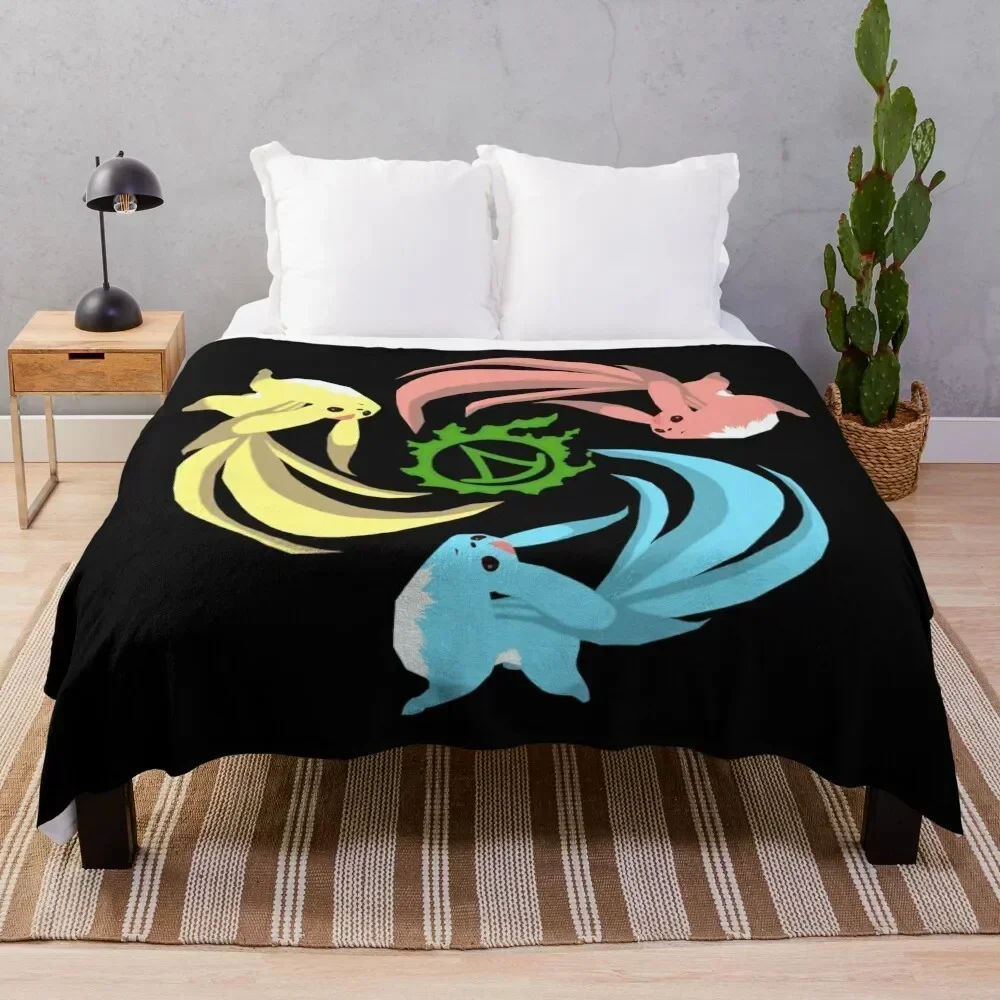 FFXIV Summoner - Carbuncles Throw Blanket Hair Bed Fashionable Flannel Blankets