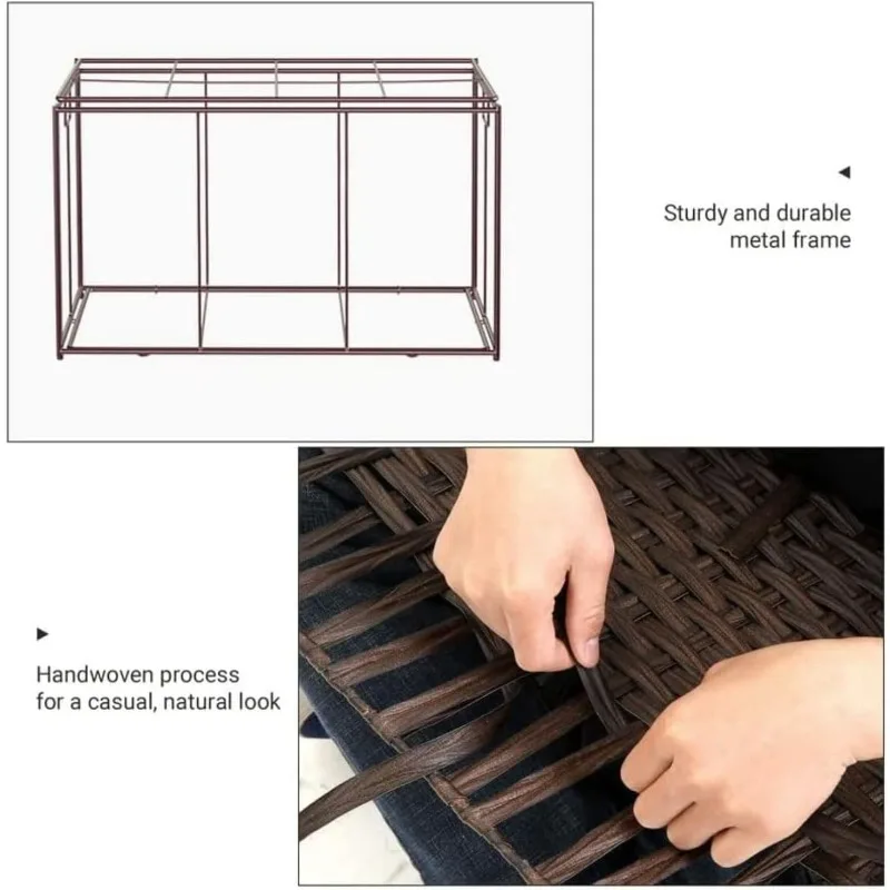 Mir de rangement pliable avec couvercle, bac de rangement, couverture tissée, Foy, PerfecLiner, 42.3 gallons, 160L