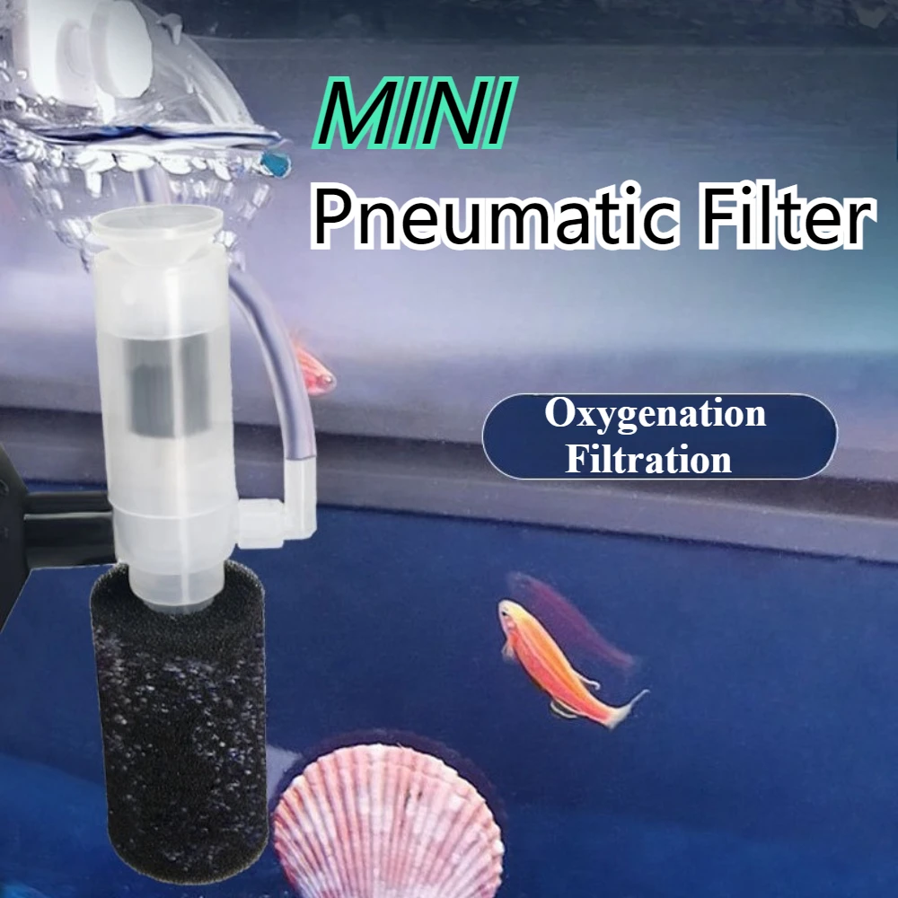

Mini Aquarium Filter Aerator Fish Tank Bio Sponge Filter Media Multi Layers Internal Filter for Small Fish Tank Air Pumps