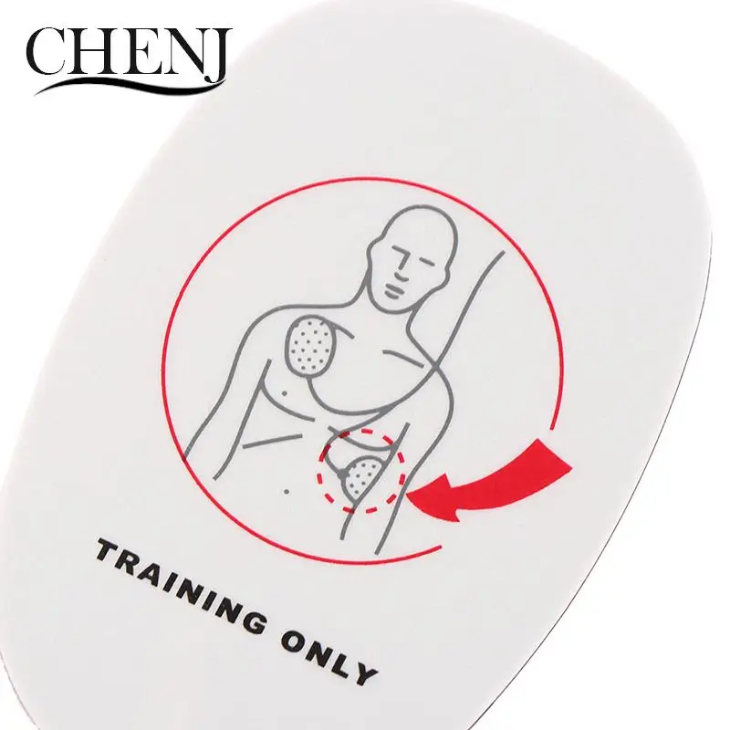 1 Pair AED Training Device Patches First Aid Training Replacement Pads Adult Kid Training Universal Trainer