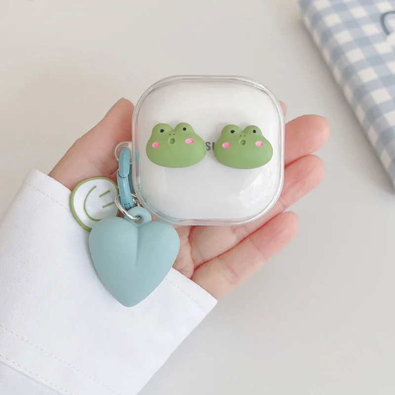 For Redmi Buds 6 Active Case Cute bear/cartoon animal silicone Transparent Earphone Cover redmi buds6 Active Case with Keychain