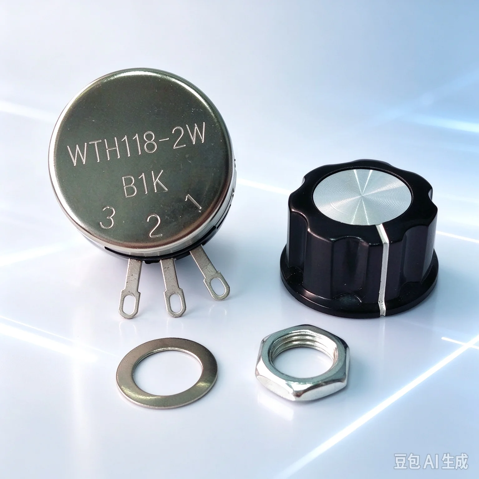 20pcs  Premium WTH118-2W Single Turn Carbon Potentiometer 1K/2.2K/4.7K/10K for Speed Control Knob Cap