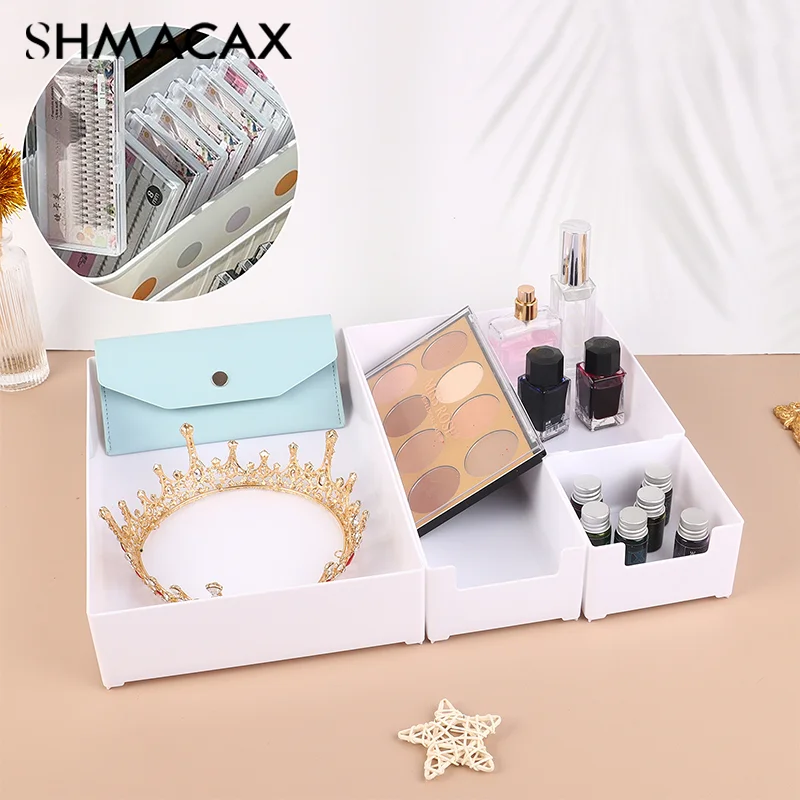 White Multi Size False Eyelash Storage Box For Eyelash Extension Tool Organizer Lash Accessories Cosmetic Tools Storage Box