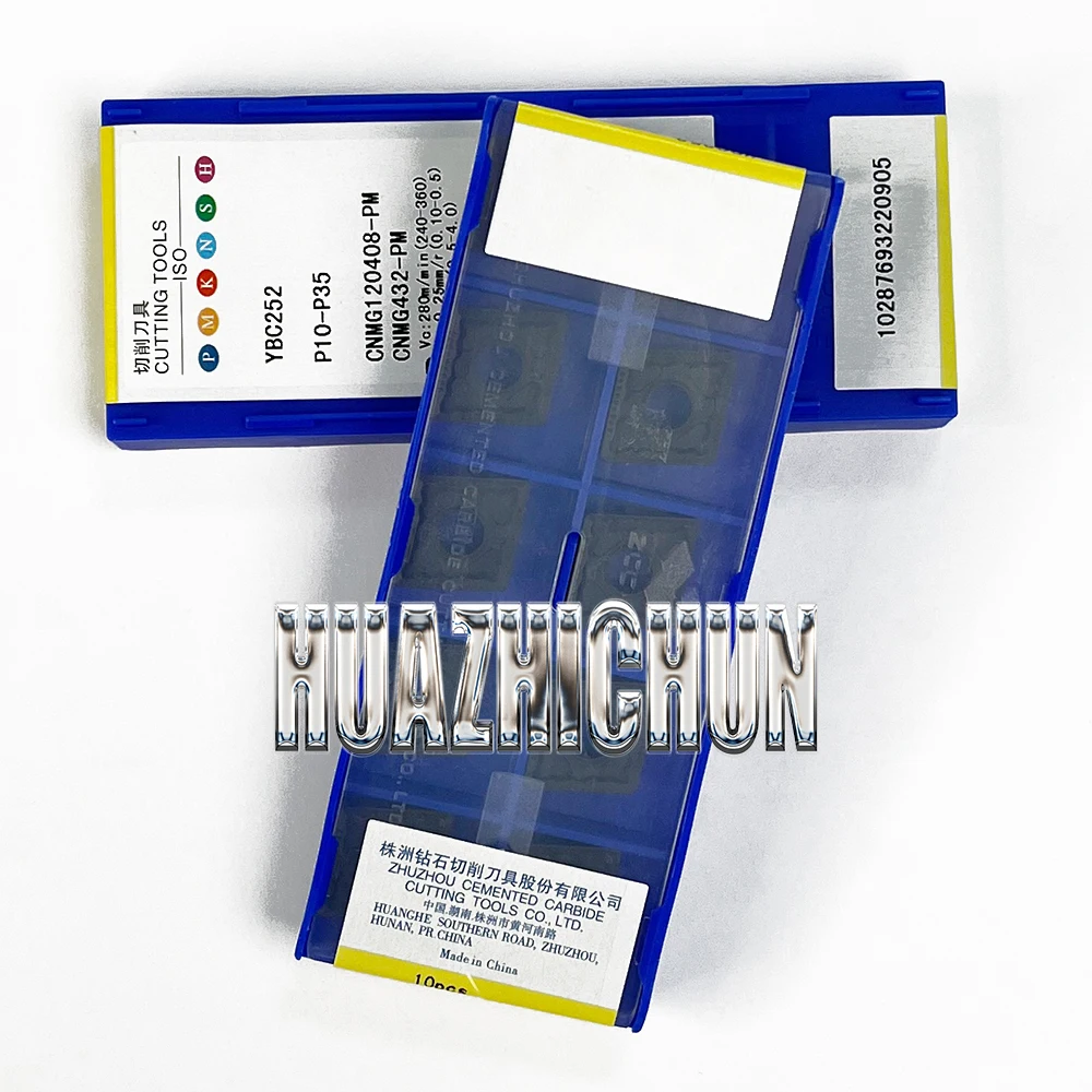 

HUAZHICHUN CNMG120408-PM YBC252 CNC Indexable turning tool Carbide Insert For steel