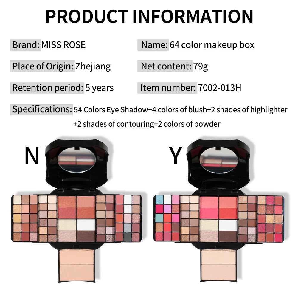 Multifunctional Makeup Box Matte Eyeshadow Palette Blush Highlighter Contour Cosmetic Set Wholesale