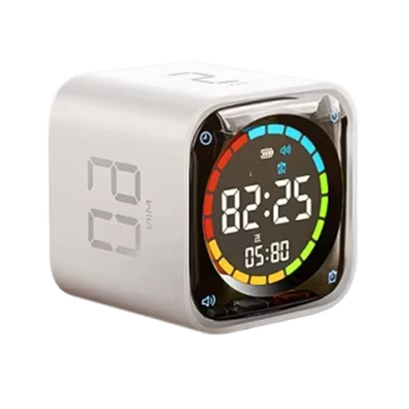 Multi Functional 4-In-1 Tick Time Manual Countdown Rotary Timer Mechanical Cooking Timer Cooking Shower Stopwatch White