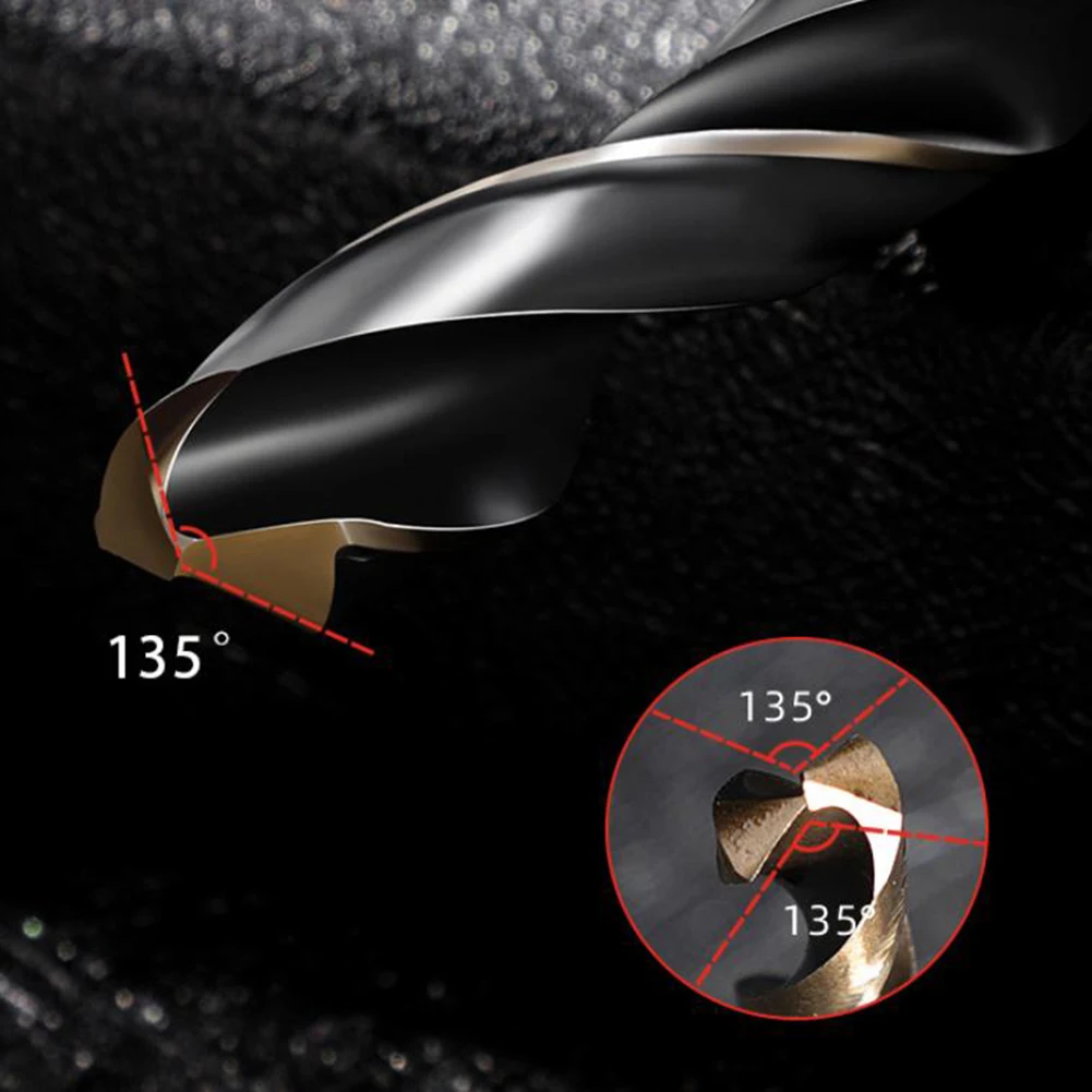 16pcs Cobalt Coated HSS Drill Bit Set Hex Shank for Metal Wood Drilling 1 5 6 5mm Including 1/2 to 1/4 Socket Adapter
