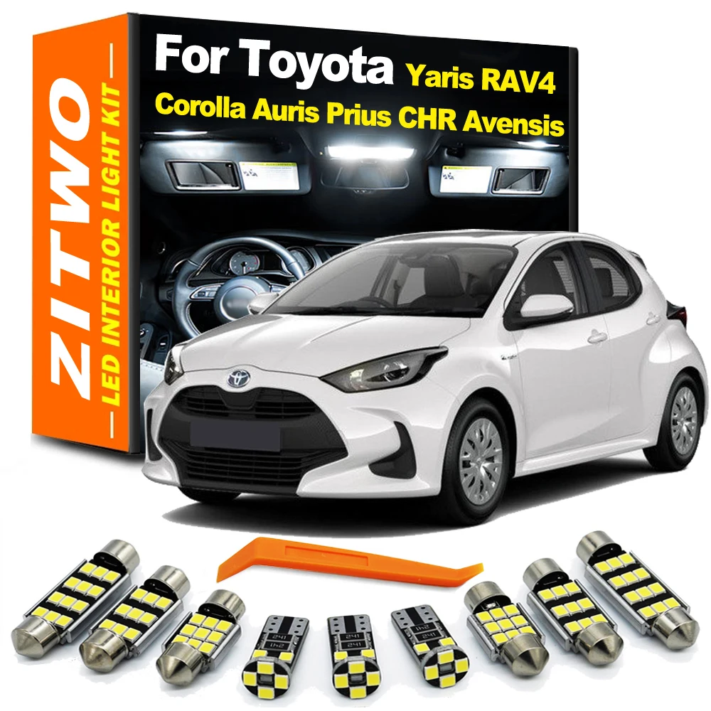

Car LED Interior Reading Light License Plate Bulb Kit For Toyota Yaris Corolla RAV4 CHR Avensis T25 T27 Auris Prius Accessories