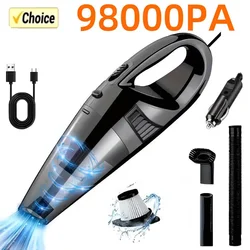 98000pa Usb Recharging Powerful Wireless Car Vacuum Cleaner Handheld Car Vacuum Cleaner Home Car Dual-use Home Supplies 