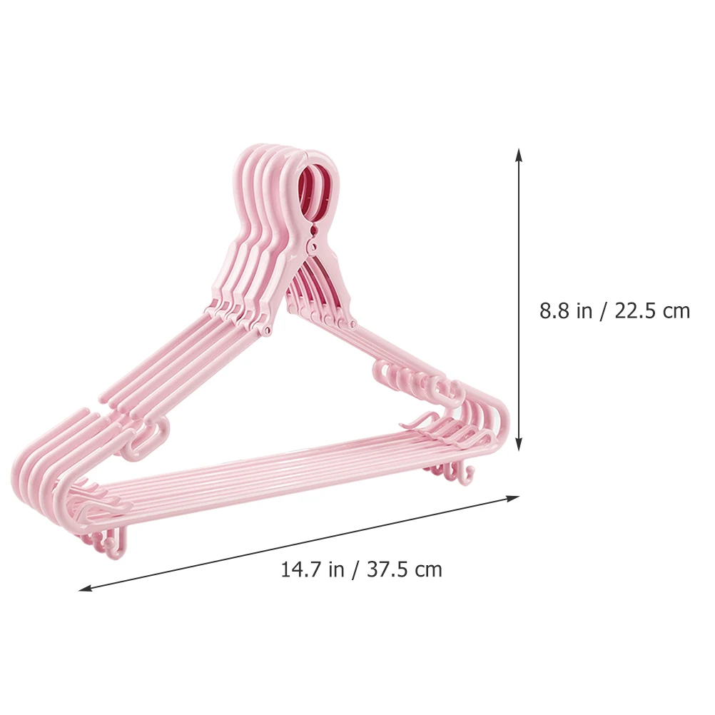 

5pcs Windproof Clothes Heavy Duty Plastic With Clips Hooks Multi-Function Household Hangers For Towels Scarves Bras T-Shirts