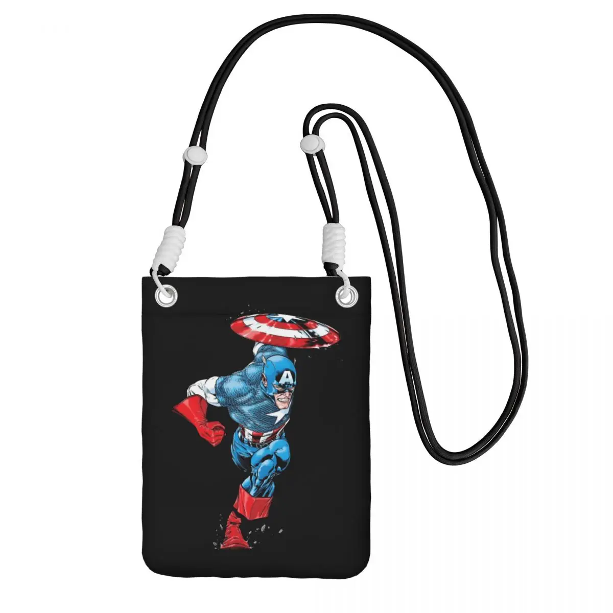 

Custom Captain America Mobile Phone Bag for Men Women Superhero Shoulder Crossbody Bag Lipstick Bag Mini Shoulder Purse Wallet