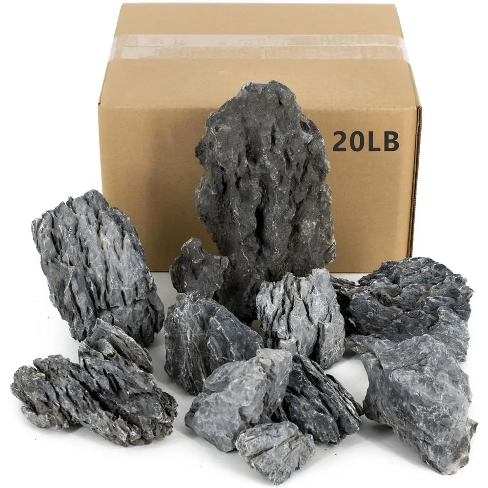 

Natural Stone Rock Tank Decor for Aquariums - 20lb (2-8 inch) Miniature