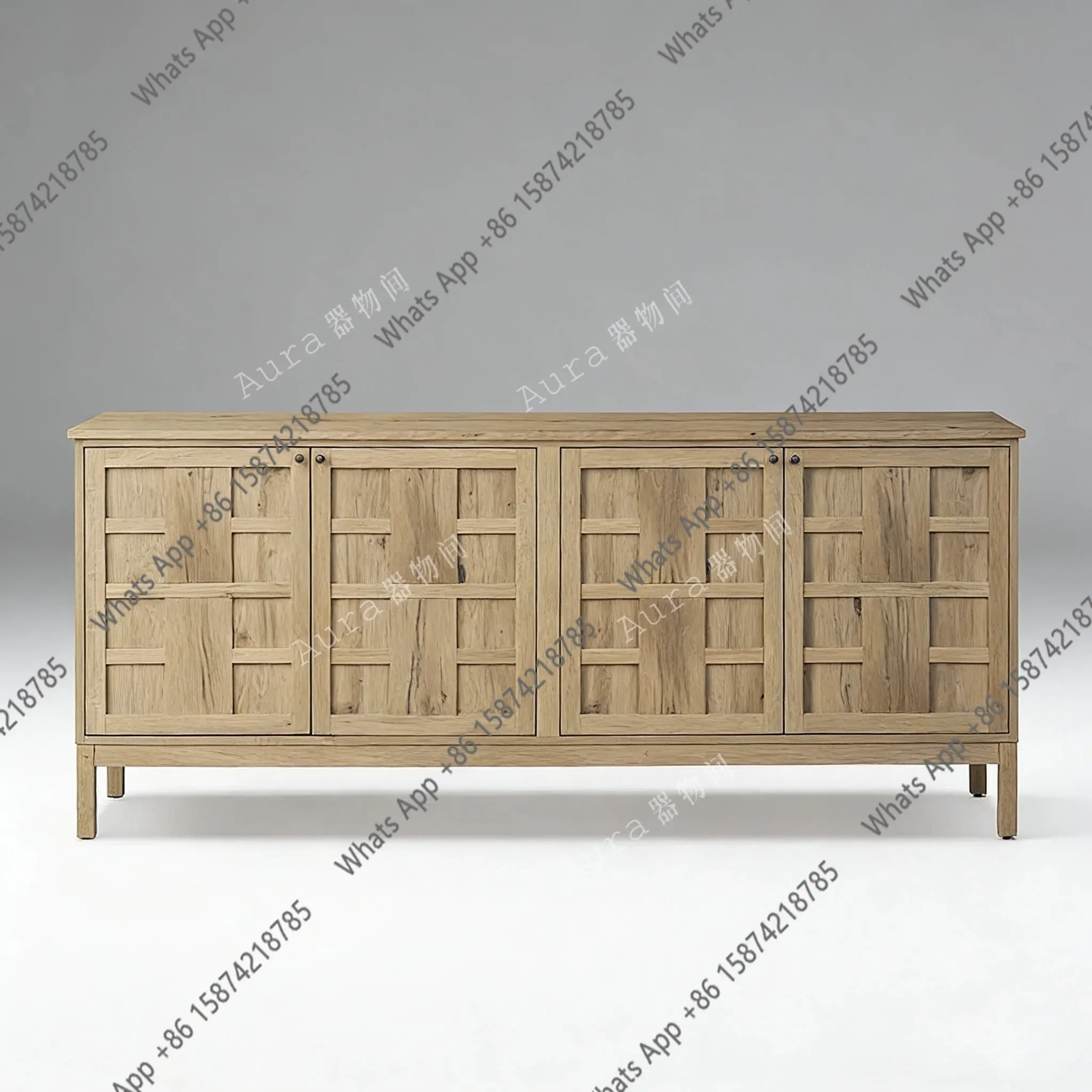 

Jj French Retro Solid Wood Dining Side Cabinet, Living Room Storage Customization, Wall Designer Decorative Cabinet