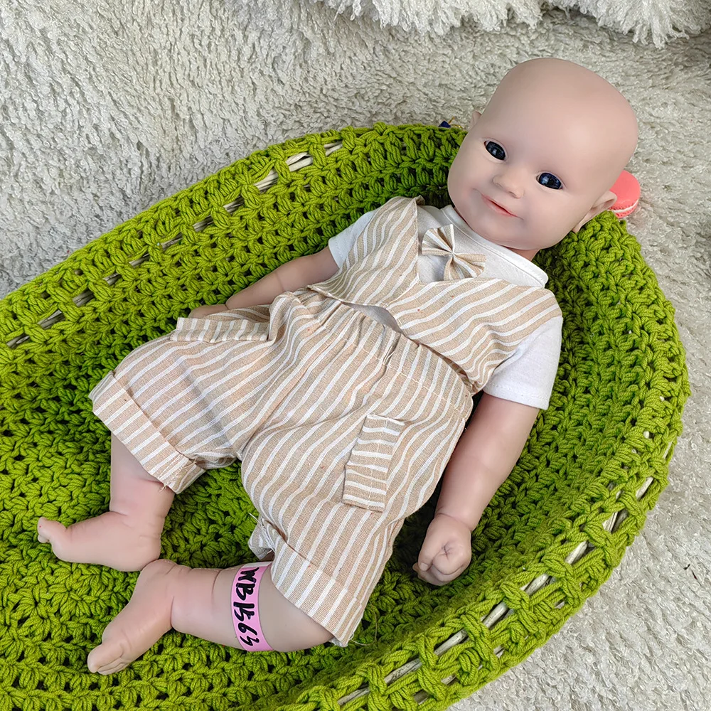 Baby Toy Doll 46cm Twin Solid Reborn Doll 18 Inch Colored Silicone Reborn Doll