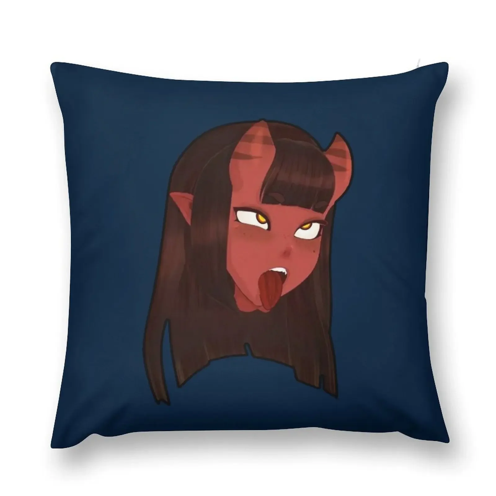 Meru the succubus faces Sticker Throw Pillow autumn pillowcase Plaid Sofa Sofa Pillow Cover pillow