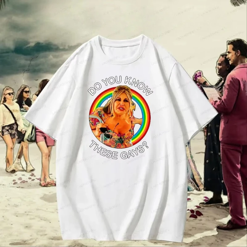 Camiseta de algodón de la serie de televisión White Lotus Season, edición limitada, estampado de citas humorísticas y diseño minimalista, ropa informal, Tops para mujer