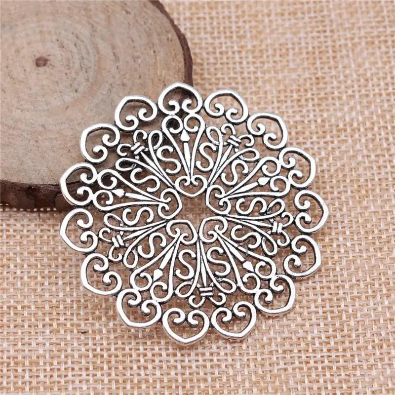 2 Stück DIY Schmuckherstellungszubehör Mandala-Muster Geometrische Anhänger für Handwerk und Handyanhänger-Herstellung – Detail 4