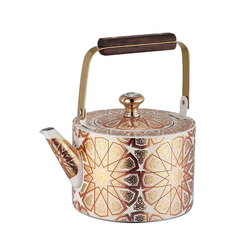 Stainless steel pot household kettle kettle large capacity tea  cool  induction cooker gas universal flower teapot