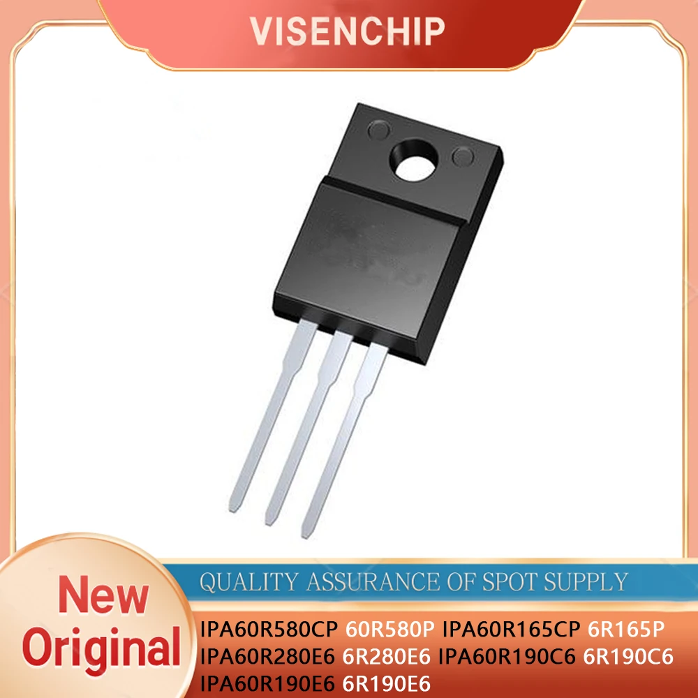 5 peças Novo Original IPA60R580CP 60R580P IPA60R165CP 6R165P IPA60R280E6 6R280E6 IPA60R190C6 6R190C6 IPA60R190E6 6R190E6 TO-220
