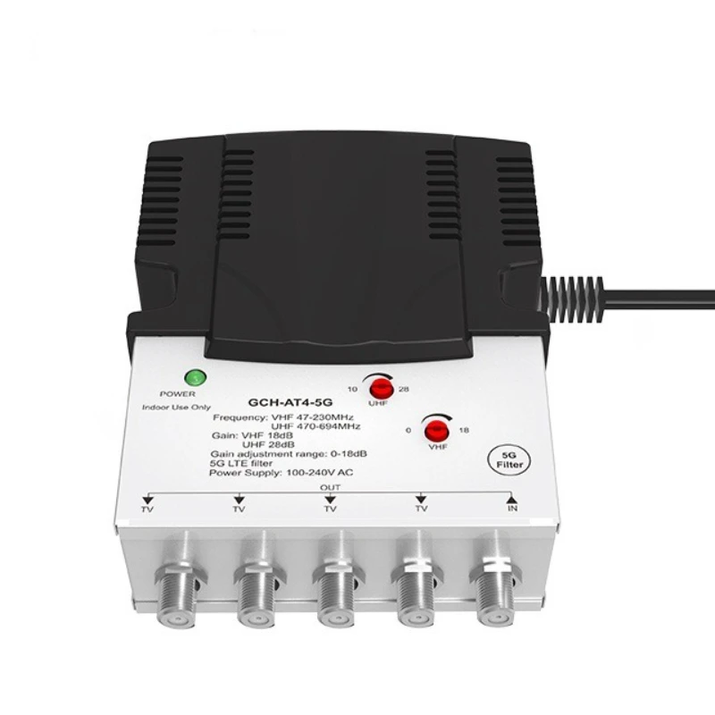 

Antenna VHF UHF Amplifier 1 in 4 5G Filter amplificador