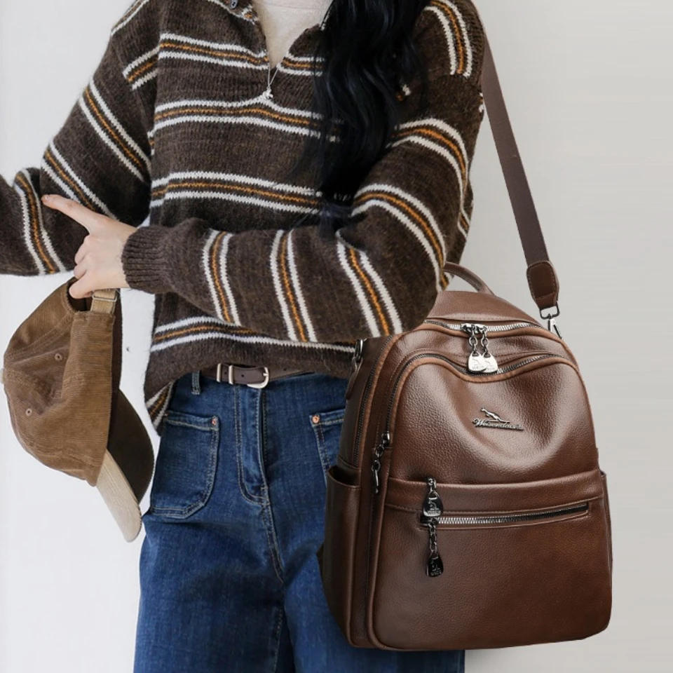 Pebbled Leather Texture Backpa - огляд і ціна Leather Work Womens Backpack
