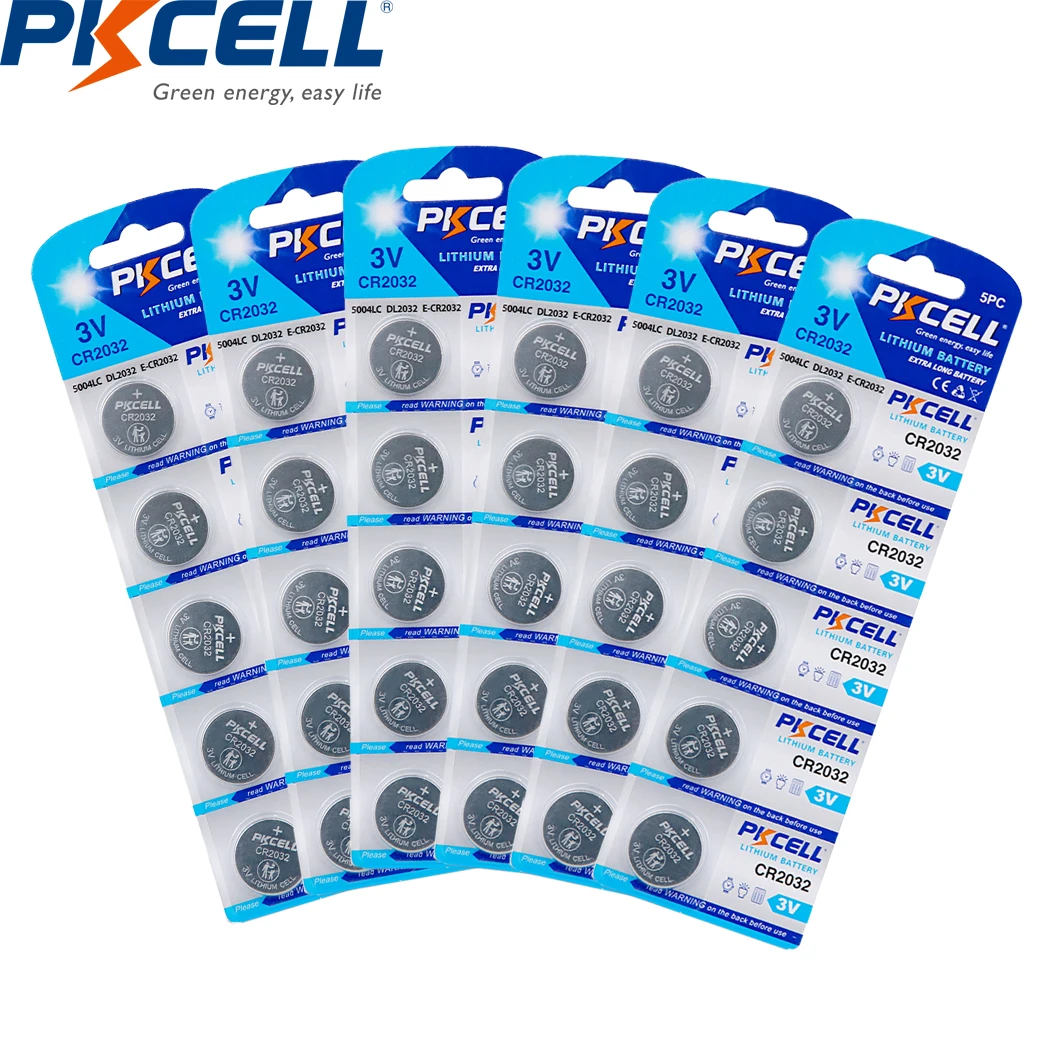 30PC/50PC/100PC/300PC CR2032 BR2032 DL2032 ECR2032 CR 2032 3V Button Batteries Coin Cell Lithium Battery For Watchs Car Remote