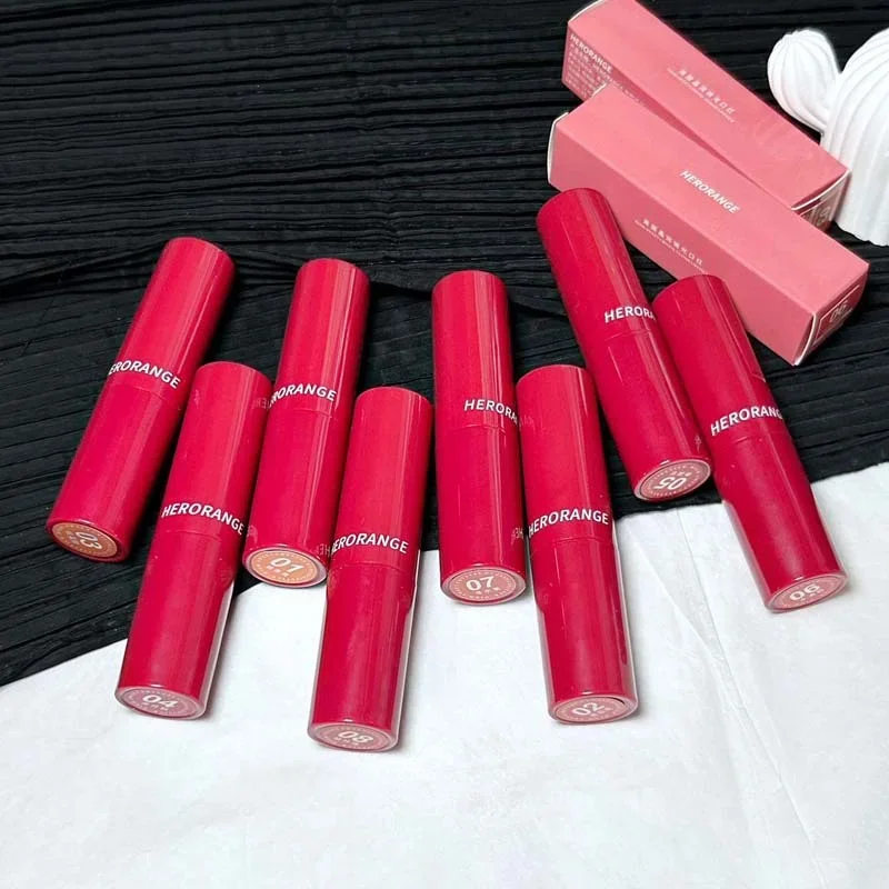 Brillo de labios rojo con boca de brillo dulce alto, espejo de vidrio Natural sin teñir, brillo de labios transparente liso