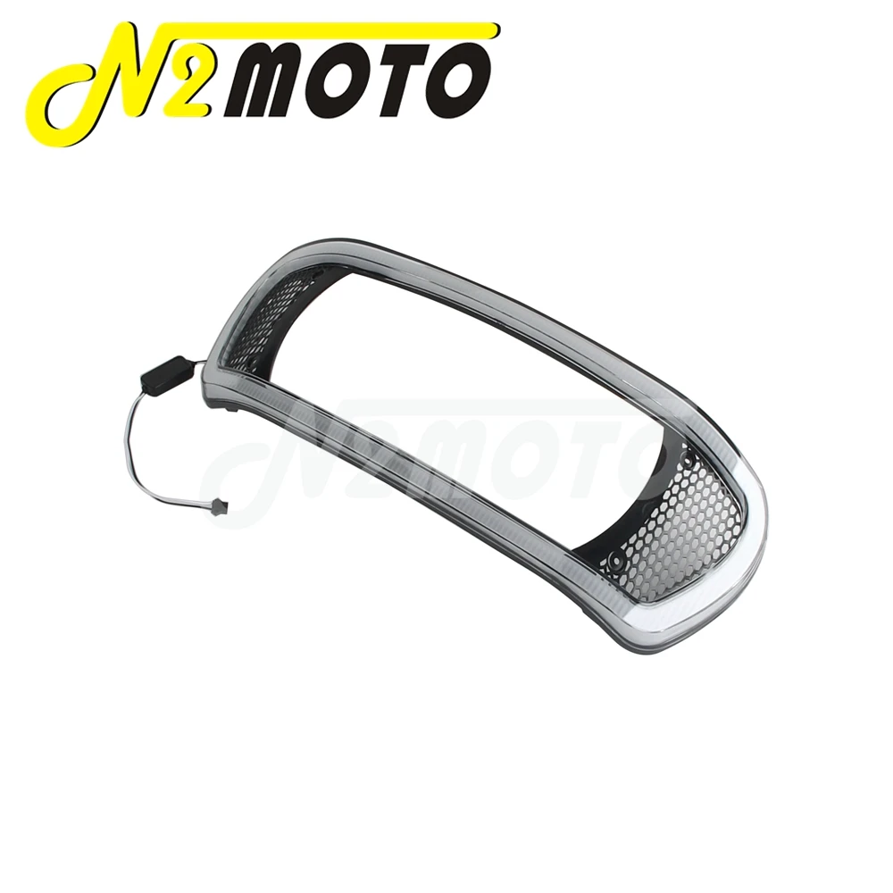 Motorcycle Fairing Trim Bezel With DRL LED Light For Harley Road Glide 14-up Touring FLTRU FLTRXS FLTRXSE Outer Cowl Trim Cover