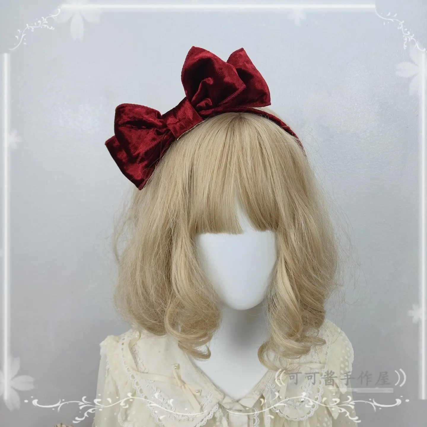 

Новогодние повседневные аксессуары для волос: повязка на голову с двумя вариантами ношения, бархатный бант, бордовый замшевый ретро-бант, головной убор