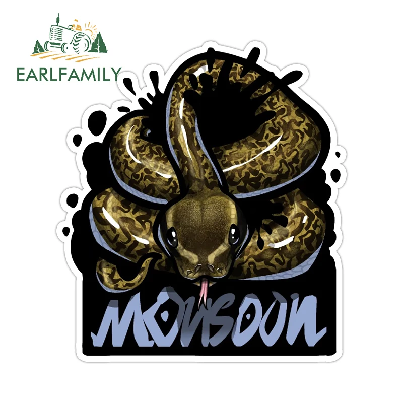 EARLFAMILY الكتابة على الجدران كول بيثون تصميم سيارة ملصق انسداد خدش القطب الشمالي الأفعى ملصق مائي أنيمي الإبداعية ملصق JDM تصفيف السيارة