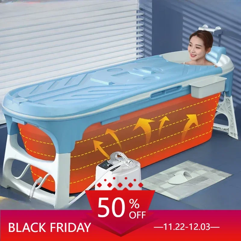 Portable Bathtub Adults Inflatable Pool Folding Hot Tub Outside Adult Bath Pedicure Foot Ice Half Lavacabezas Body Toilet Spa