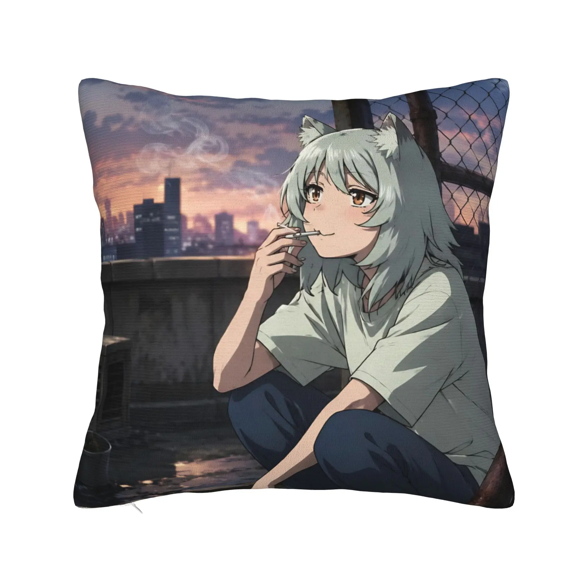 C-Chainsmoker Cats Pillow Cover Product Printed Cushion Cover Decorations  Throw Pillow Case Cover Sofa Multi-Size