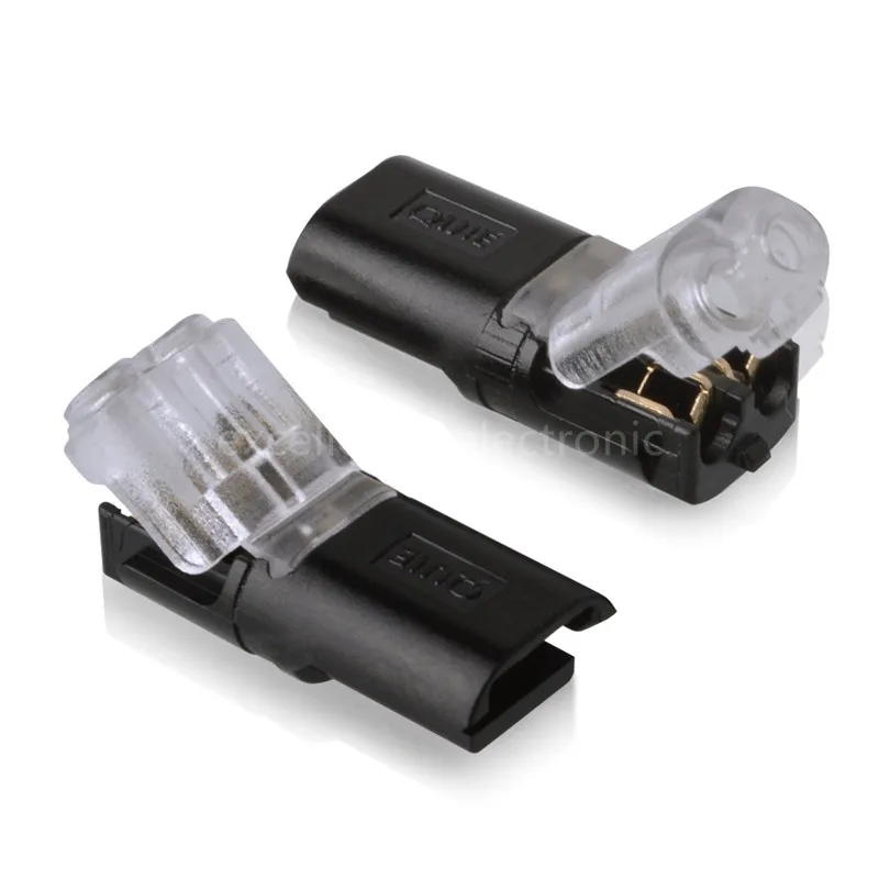 10/20/50/100pcs 2p Spring Connector with No Welding No Screws Quick Connector Cable Clamp 2 Way Easy Fit for Led Strip