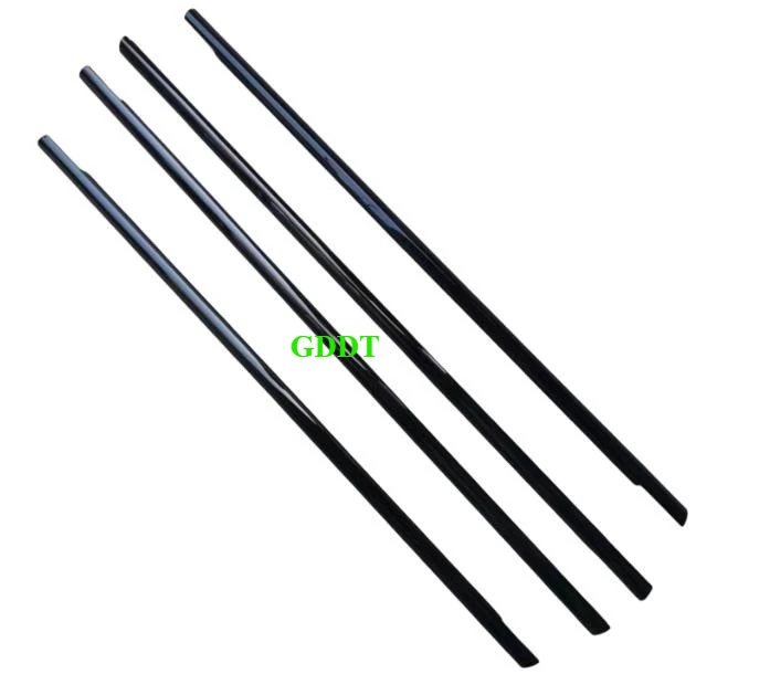 4 Pieces Piano Black Outside Moudling Belt Line Seal for VW Golf 7 2013-2019 Window Door Rubber Seal