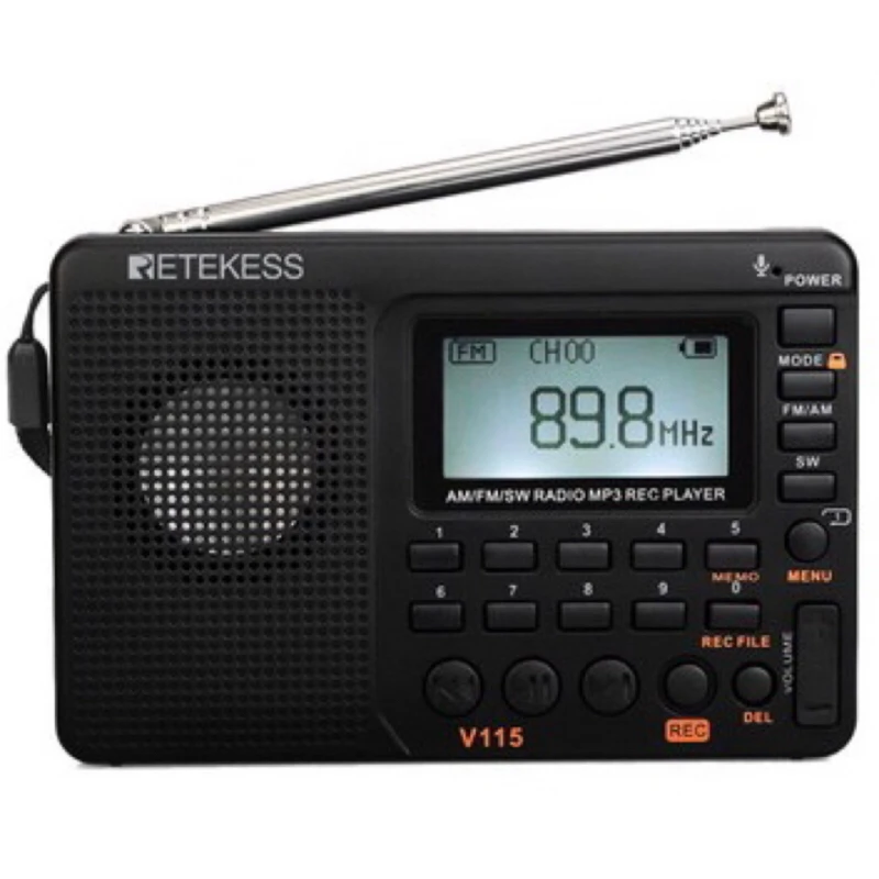 HYRAX-Portable Radio for Elderly, AM, FM Equipment, USB Rechargeable, Bluetooth, Card Insertion, Radio Broadcast, Recording